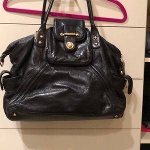 BOTKIER BLACK LEATHER SHOULDER BAG